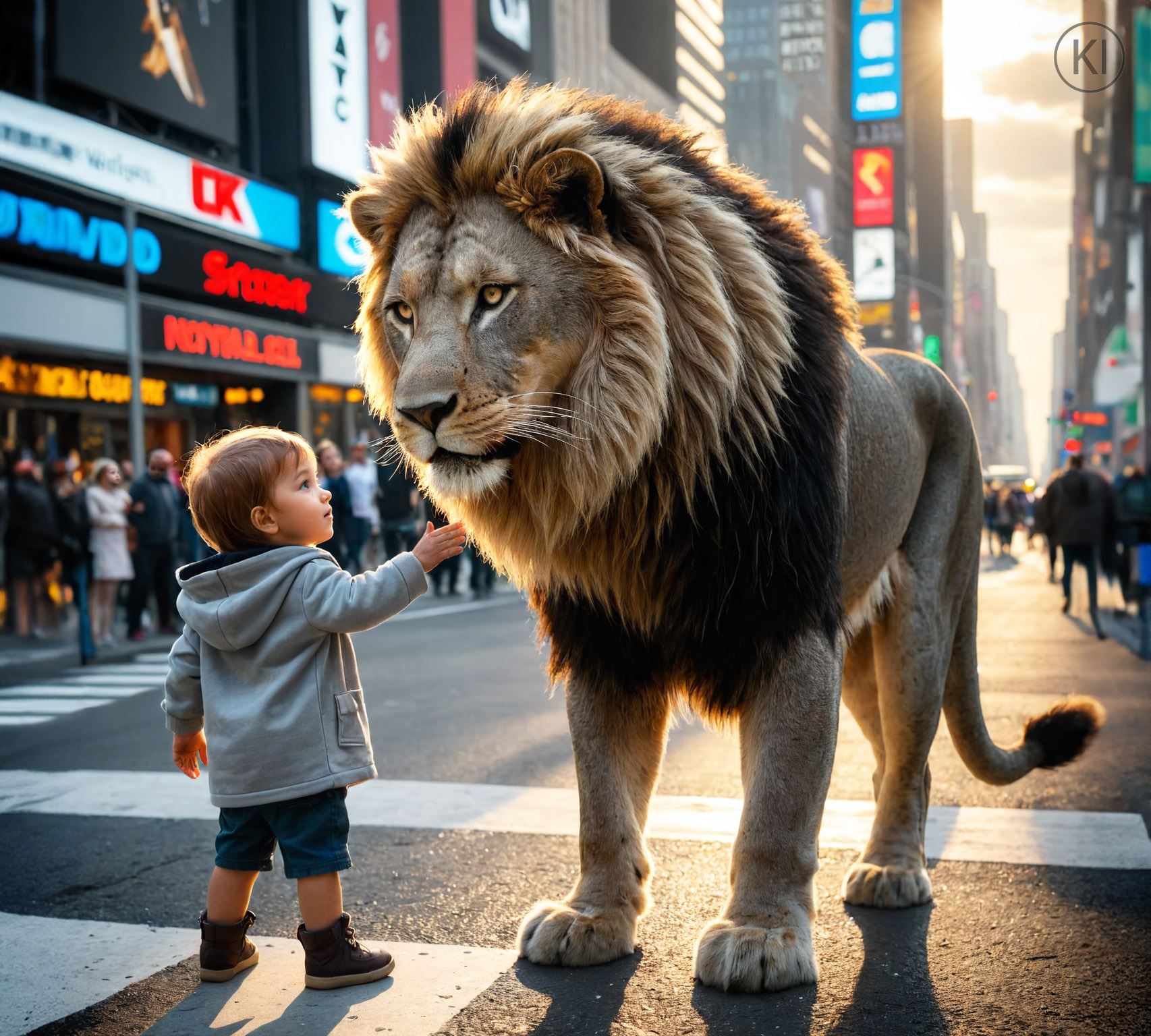 Lion on Time Square | KI-Bildgenerierung, Campaign