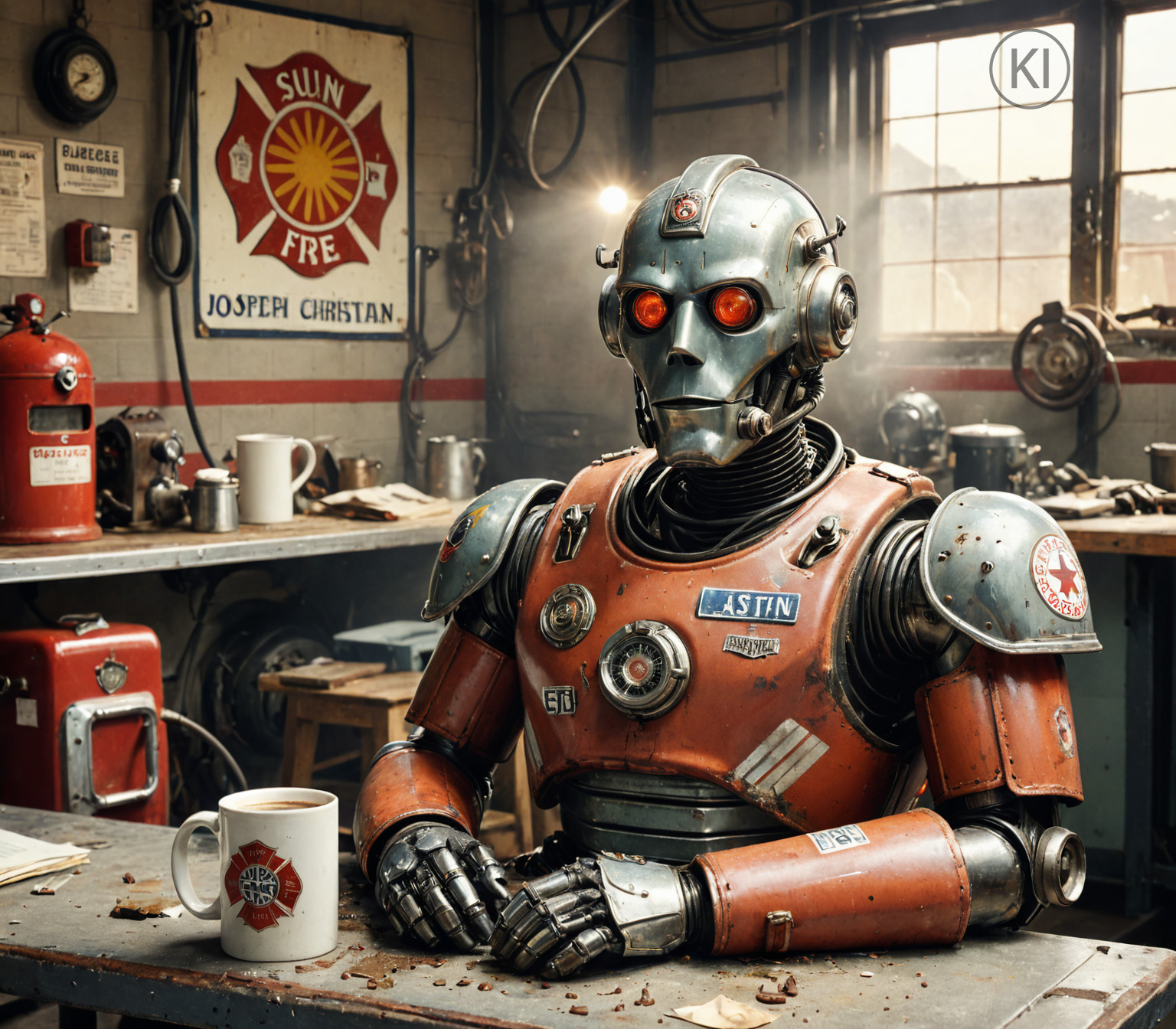 Ame­ri­can Fire­sta­ti­on 1950 | KI-Bildgenerierung, Campaign, People