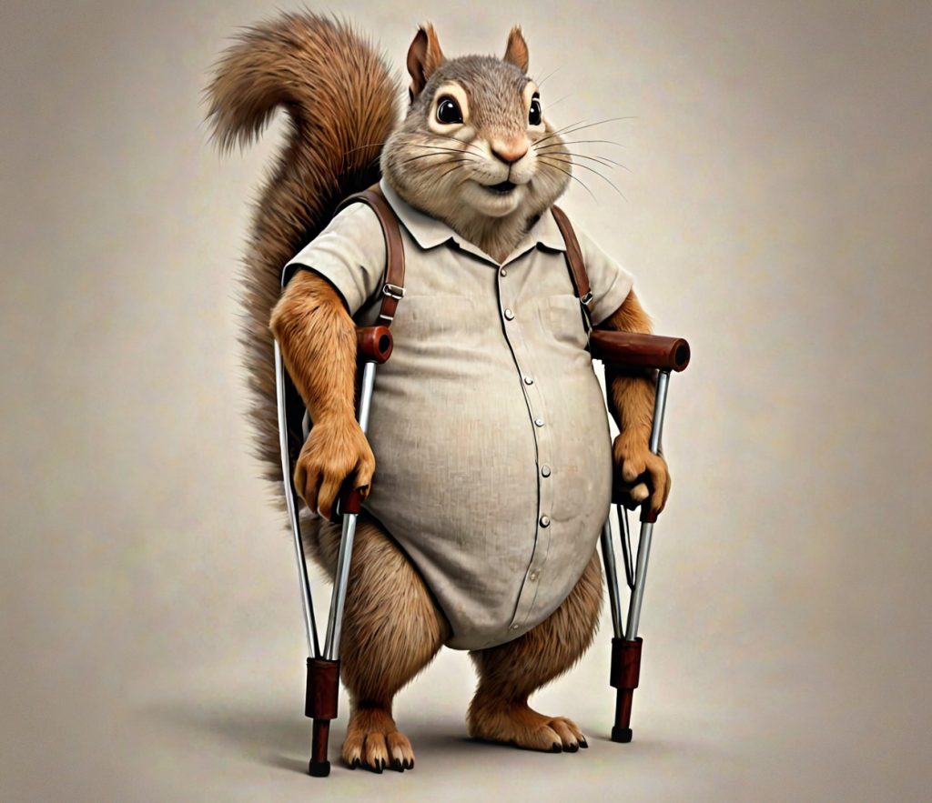 müh­sam nähert sich das Eichhörnchen | KI-Bildgenerierung, Character, Campaign