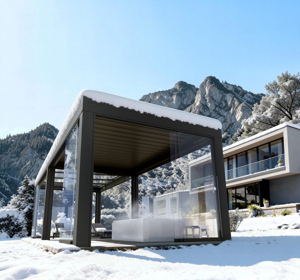 Ter­ras­sen­über­da­chun­gen | Bildbearbeitung, KI-Bildgenerierung, 3D-Visualisierung, Ingenieur / Technik, Exterieur, Architecture, Products/Packaging | Agentur: Premiere Agentur für Kommunikation | Kunde: TS-Aluminium-Profilsysteme GmbH & Co. KG